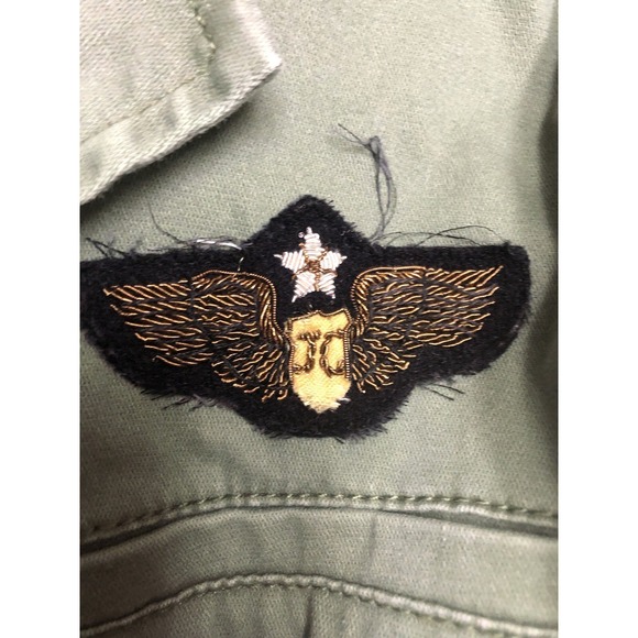 CAbi Military Jacket Blazer Women's S‎ Green Gold Buttons Double Breasted - Picture 5 of 11